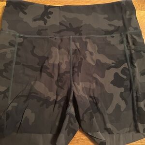 Zyia Active Black Camo Biker Shorts